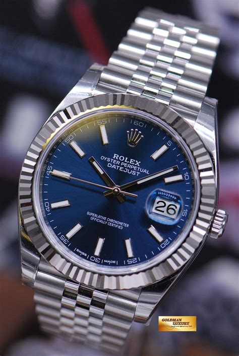 blue face rolex datejust 41|rolex datejust 41 price.